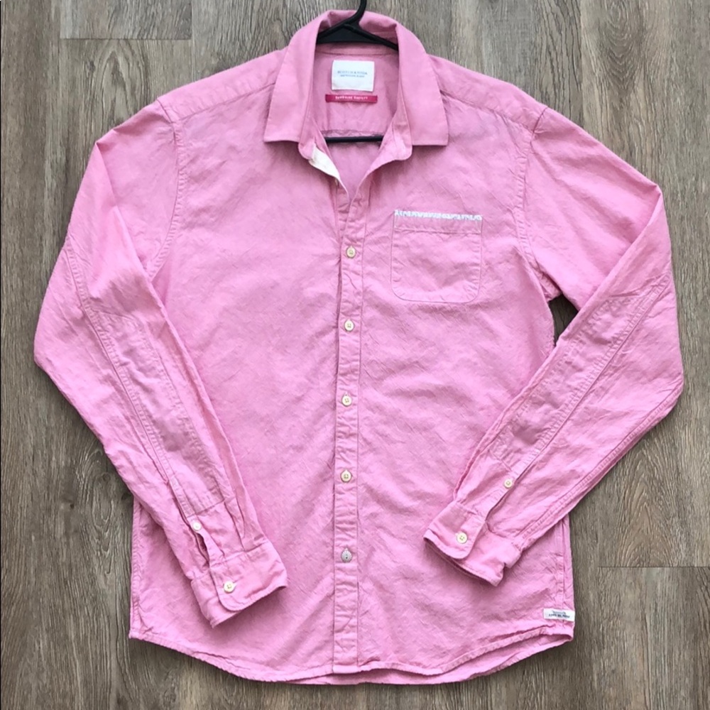 Scotch & Soda pink shirt